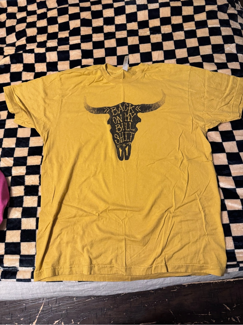 Yellow “Back on my Bull Shit” Tee